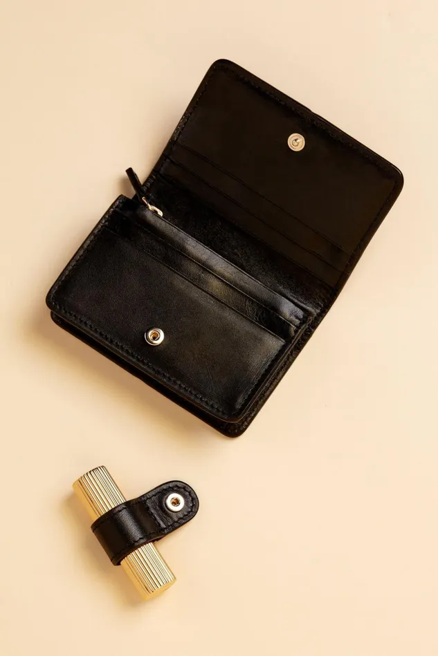 Rouje KIKI Wallet Nappa Noir Women Small Leather Goods