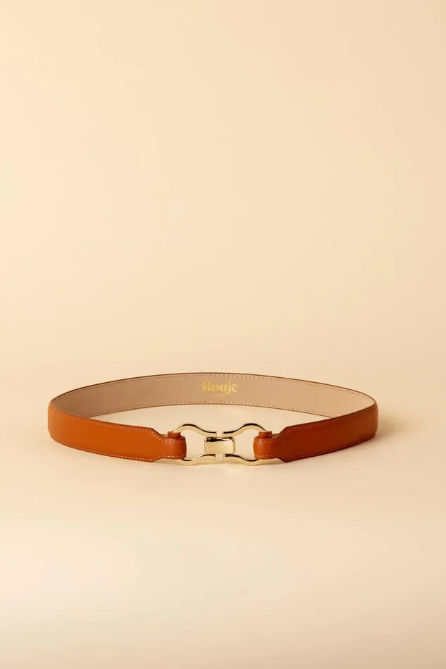 Rouje LAURE Belt Nappa Caramel Women Small Leather Goods