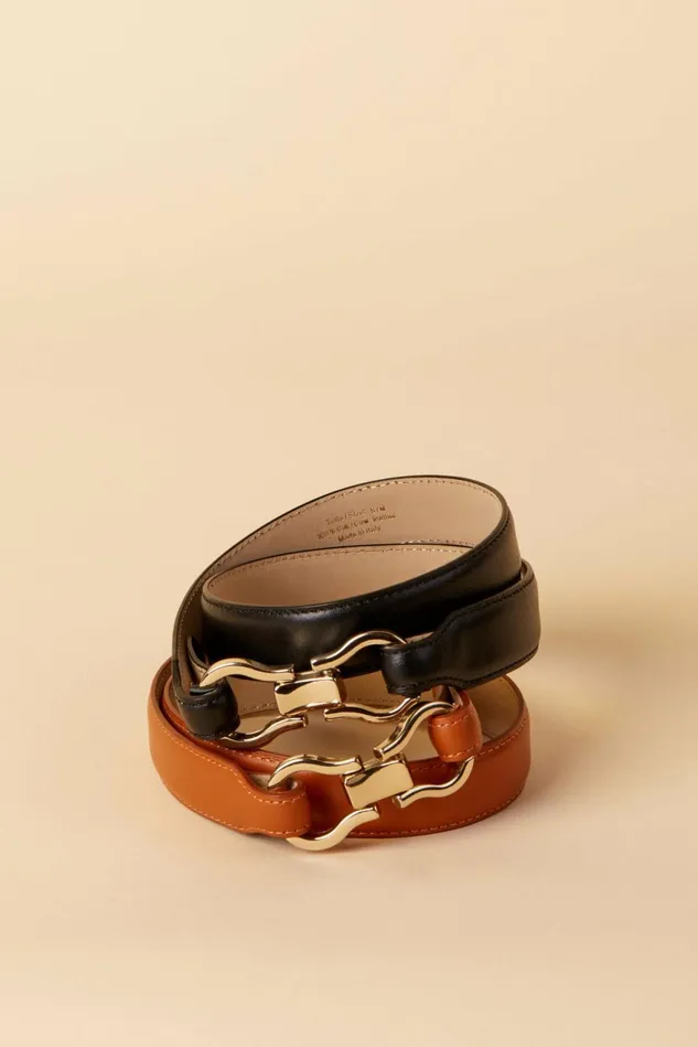 Rouje LAURE Belt Nappa Caramel Women Small Leather Goods