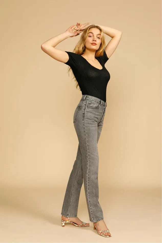 Rouje MONTMARTRE Jeans Noir Vintage Wash Women Pants
