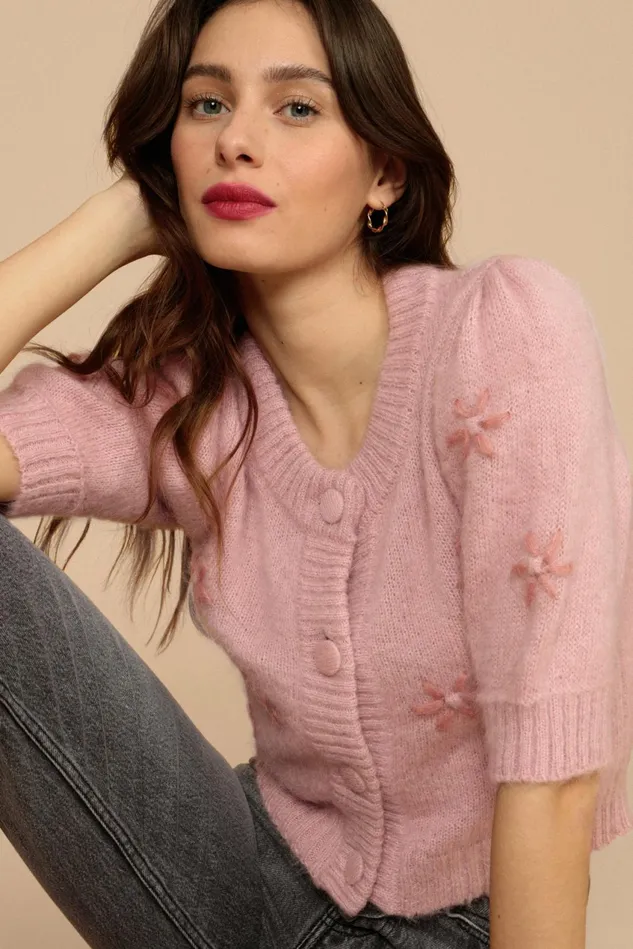 Rouje ROMEO Cardigan Rose Uni Women Knits