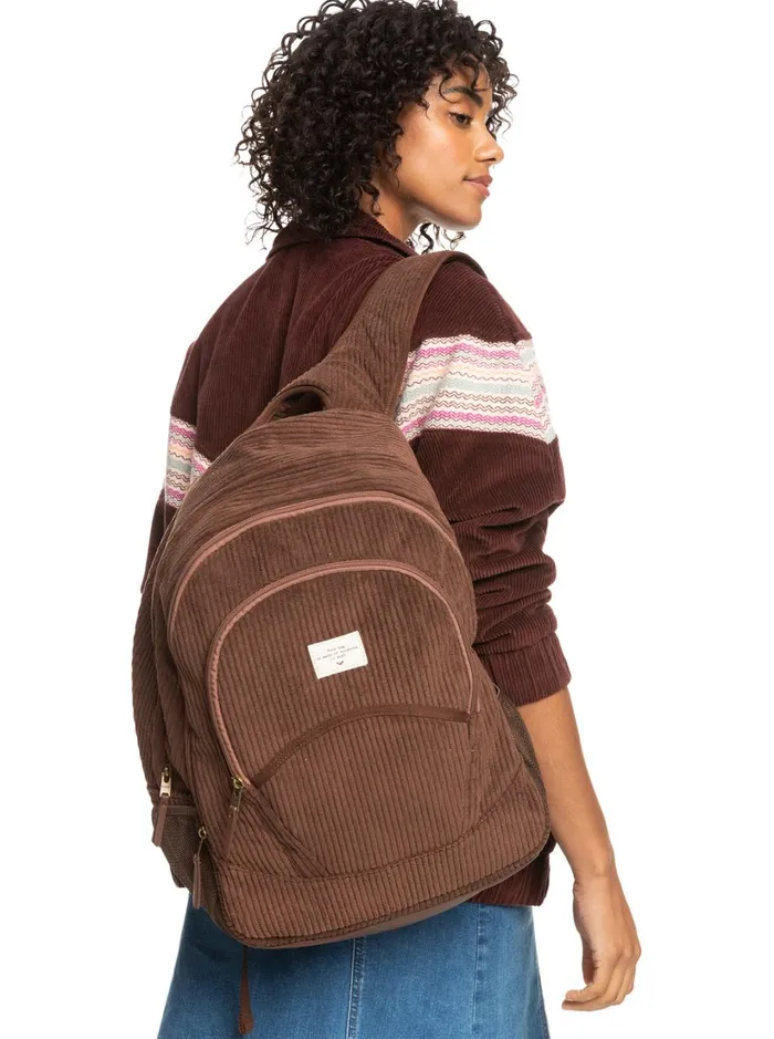 Roxy Backpacks Cozy Nature Large Corduroy Backpack Bitter Chocolate 8211 Women