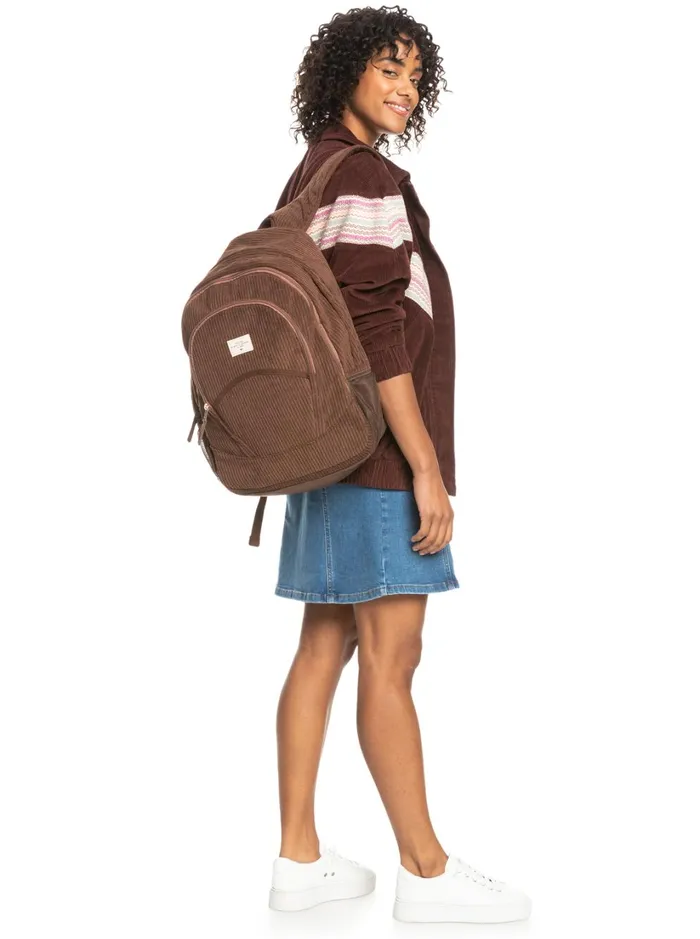 Roxy Backpacks Cozy Nature Large Corduroy Backpack Bitter Chocolate 8211 Women