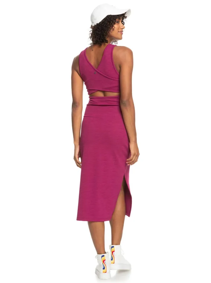 Roxy Dresses Good Keepsake Midi Dress Raspberry Radiance 8211 Women