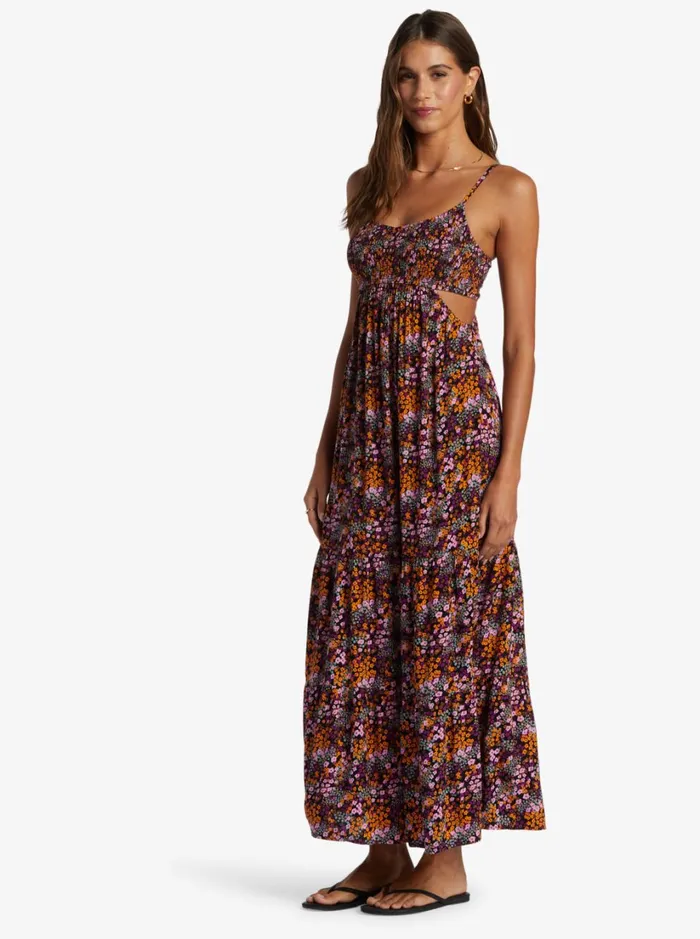 Roxy Dresses Hot Tropics Maxi Dress Anthracite Floral Daze 8211 Women