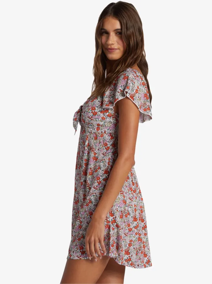 Roxy Dresses Oceanview Mini Dress Tiger Lily Autumn Ditsy 8211 Women