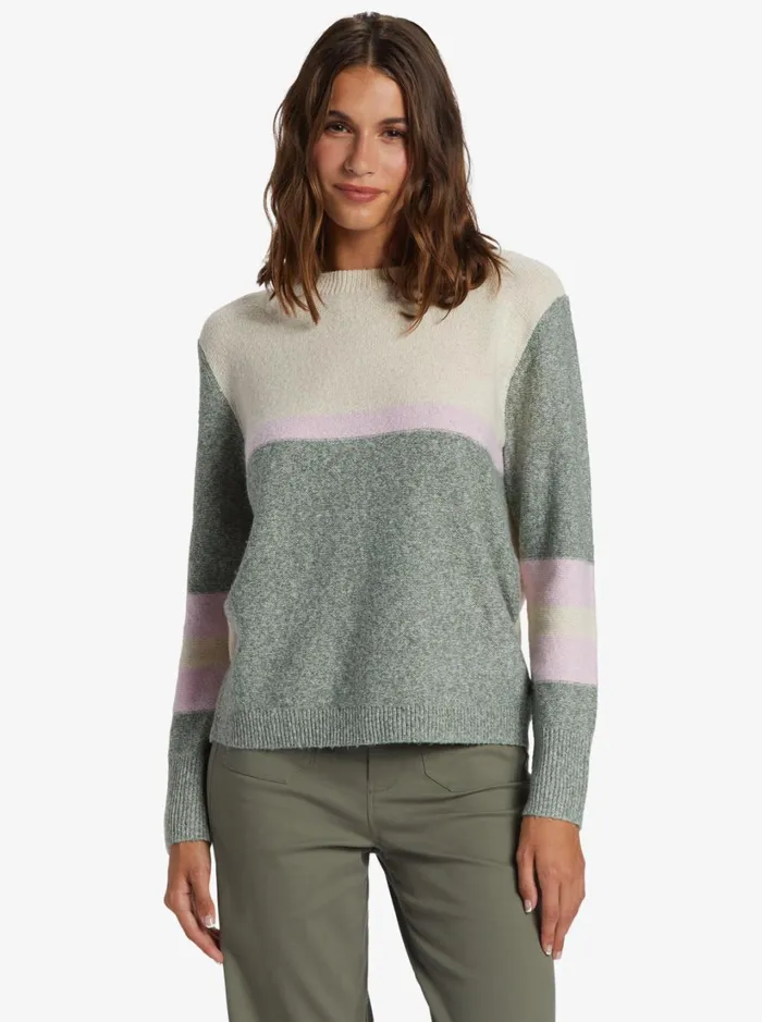 Roxy Fleece and Hoodies Real Groove Crew Neck Sweater Tapioca 8211 Women
