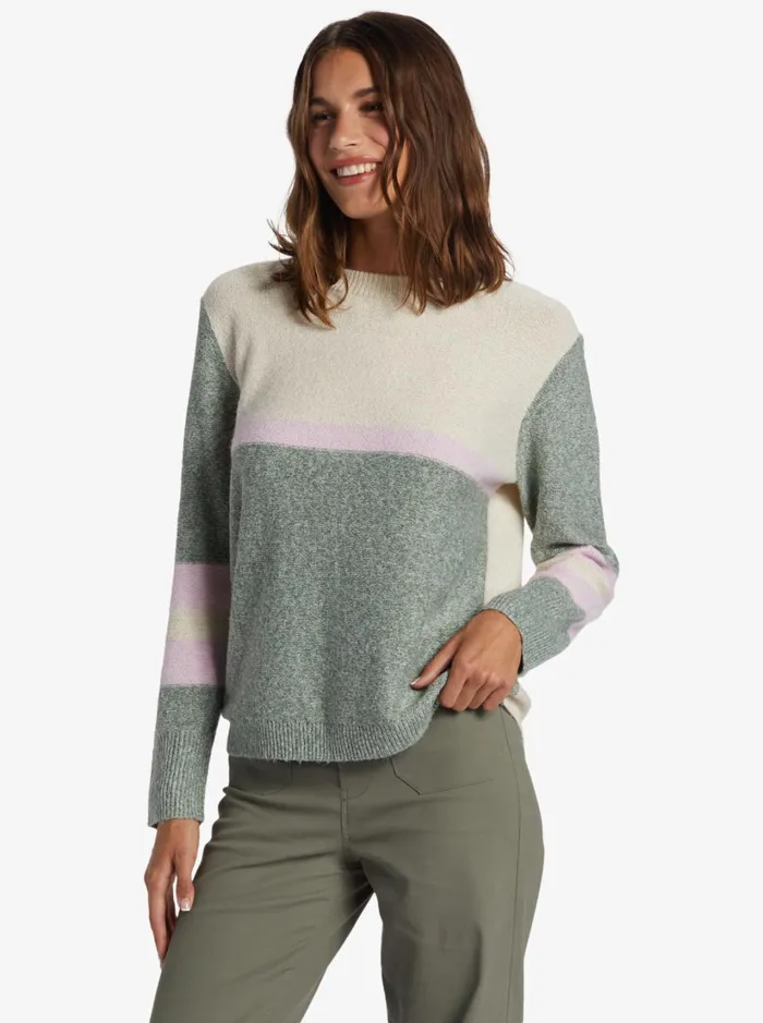 Roxy Fleece and Hoodies Real Groove Crew Neck Sweater Tapioca 8211 Women