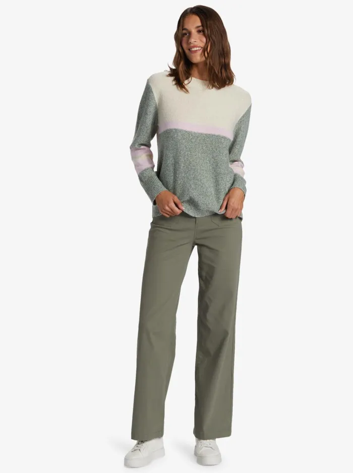Roxy Fleece and Hoodies Real Groove Crew Neck Sweater Tapioca 8211 Women