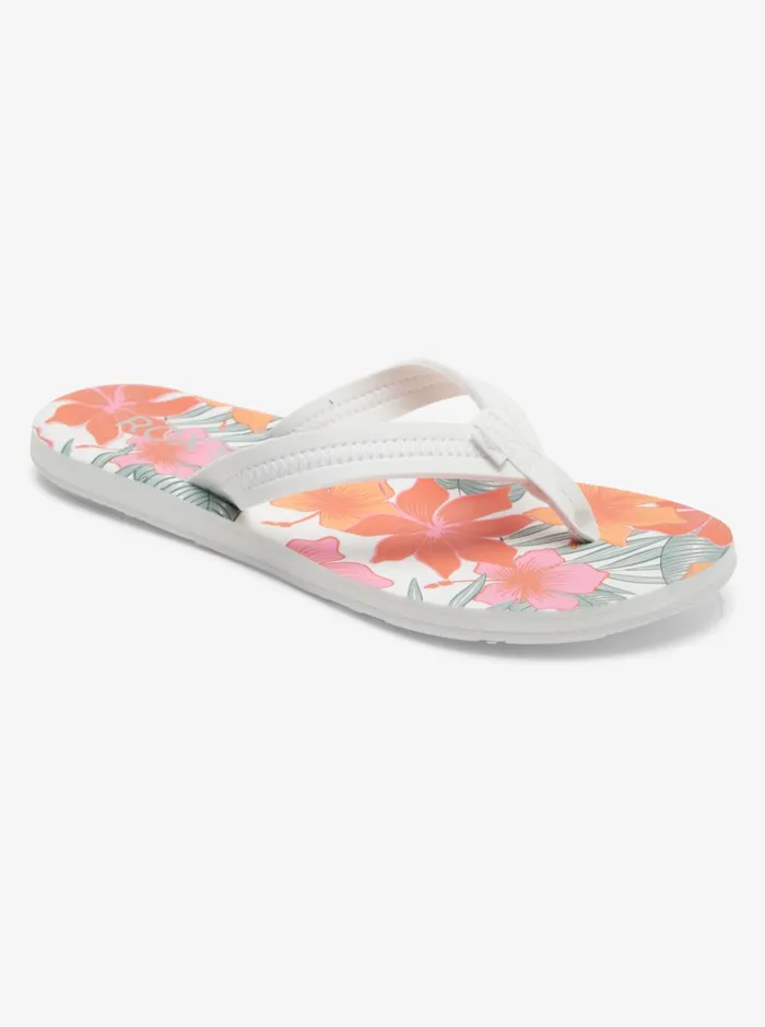 Roxy Flip Flops Vista Loreto FlipFlops Whiteorangepink 8211 Women