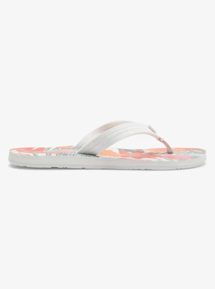 Roxy Flip Flops Vista Loreto FlipFlops Whiteorangepink 8211 Women