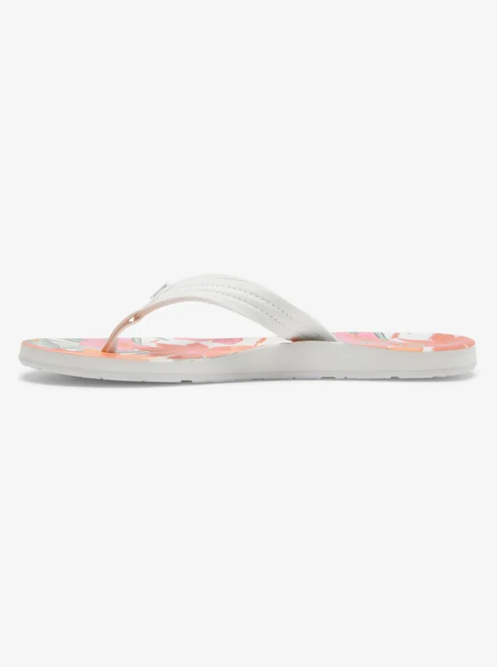 Roxy Flip Flops Vista Loreto FlipFlops Whiteorangepink 8211 Women