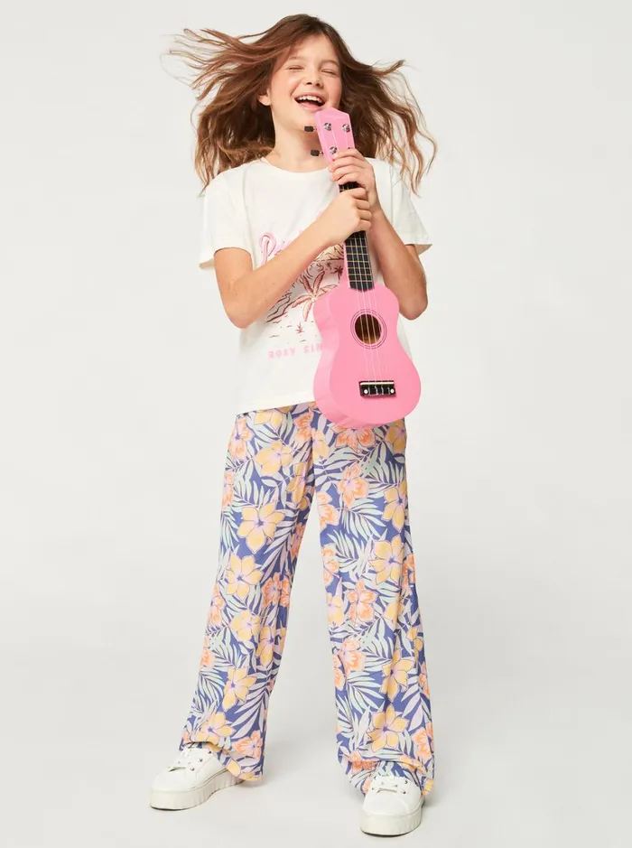 Roxy Jeans and Pants Girl039s 416 You Found Me Pants Marlin Funky Palm 8211 Women