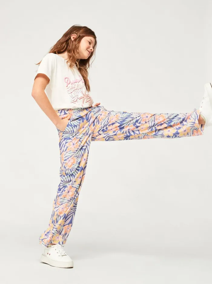 Roxy Jeans and Pants Girl039s 416 You Found Me Pants Marlin Funky Palm 8211 Women