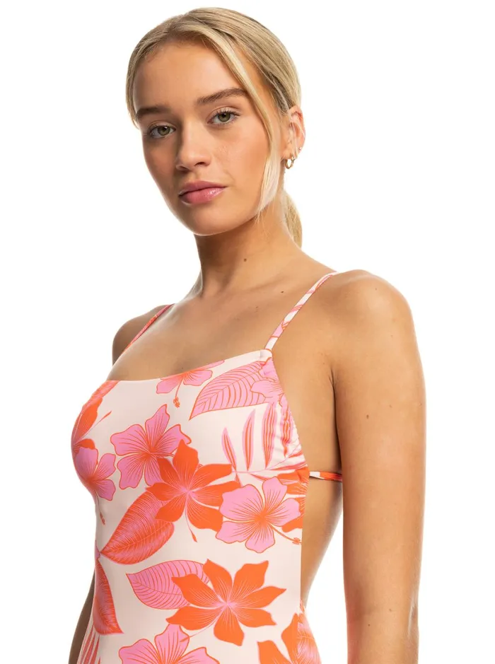Roxy One Pieces Printed Beach Classics OnePiece Swimsuit Pale Dogwood Lhibiscus 8211 Women