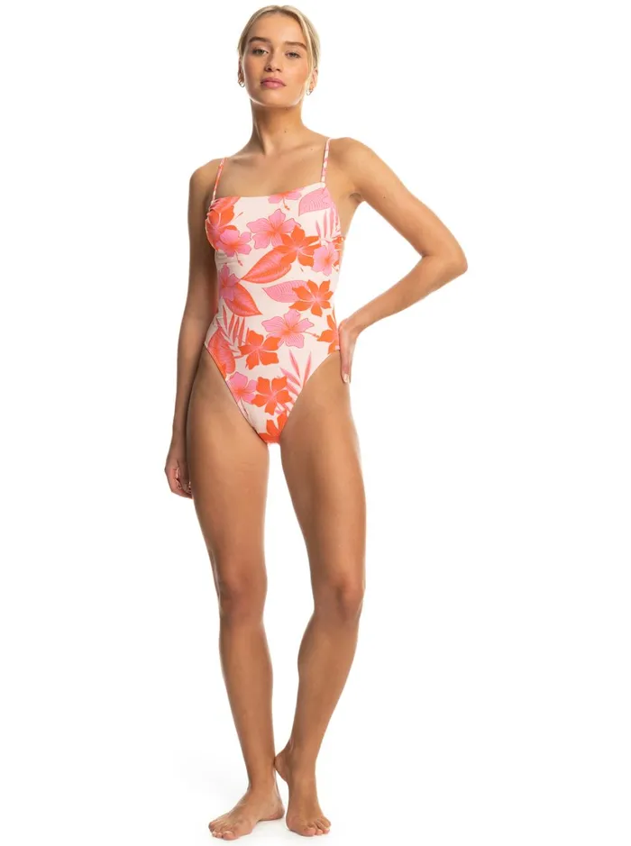 Roxy One Pieces Printed Beach Classics OnePiece Swimsuit Pale Dogwood Lhibiscus 8211 Women
