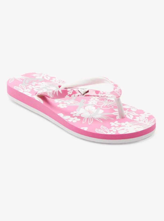 Roxy Shoes and Sandals Girl039s 416 Pebbles Sandals Crazy Pink Flower 8211 Women