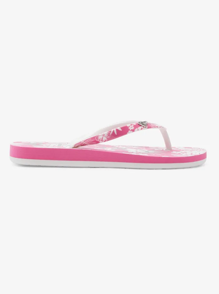 Roxy Shoes and Sandals Girl039s 416 Pebbles Sandals Crazy Pink Flower 8211 Women