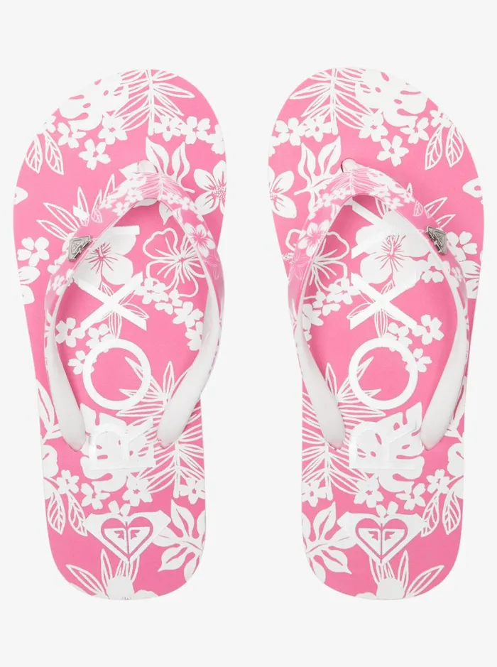 Roxy Shoes and Sandals Girl039s 416 Pebbles Sandals Crazy Pink Flower 8211 Women