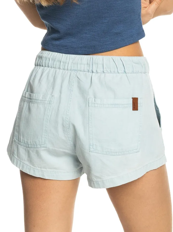 Roxy Shorts Go To The Beach Denim Shorts Bleached Blue 8211 Women