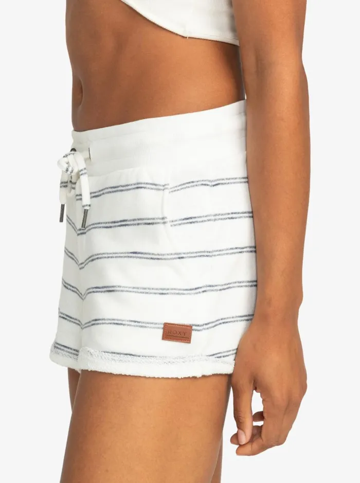 Roxy Shorts Perfect Wave Sweat Shorts Snow White Horiz Will Stripes 8211 Women