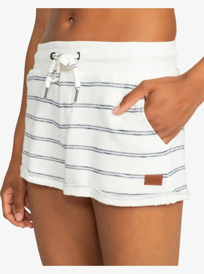 Roxy Shorts Perfect Wave Sweat Shorts Snow White Horiz Will Stripes 8211 Women