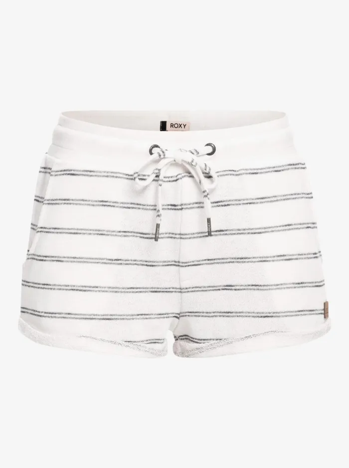 Roxy Shorts Perfect Wave Sweat Shorts Snow White Horiz Will Stripes 8211 Women