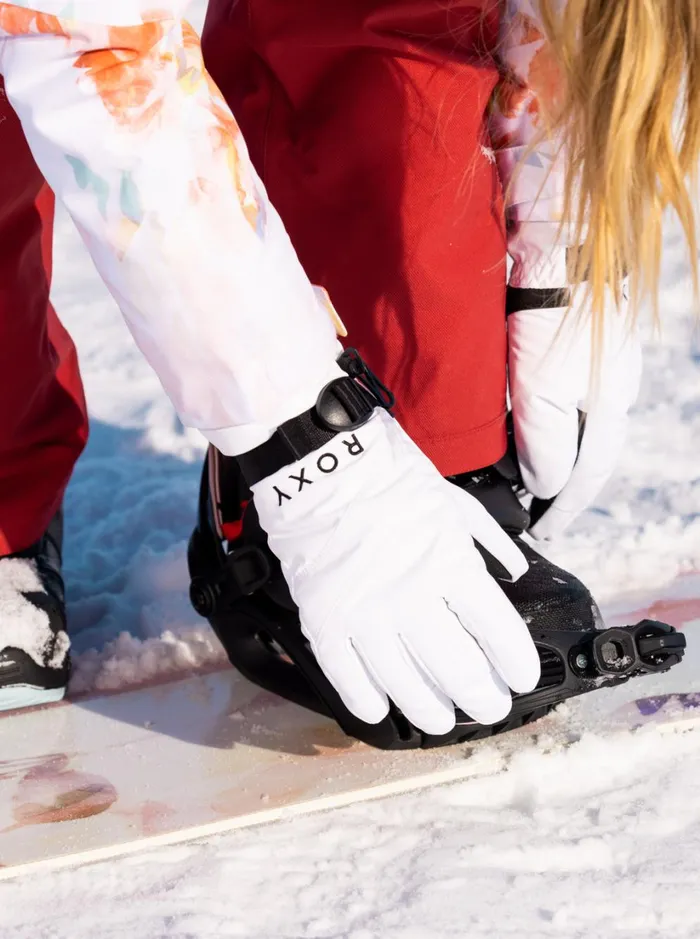 Roxy Snow Accessories Roxy Jetty Solid Insulated SnowboardSki Gloves Bright White 8211 Women Roxy Snow Accessories Roxy Jetty Solid Insulated SnowboardSki Gloves Bright White 8211 Women