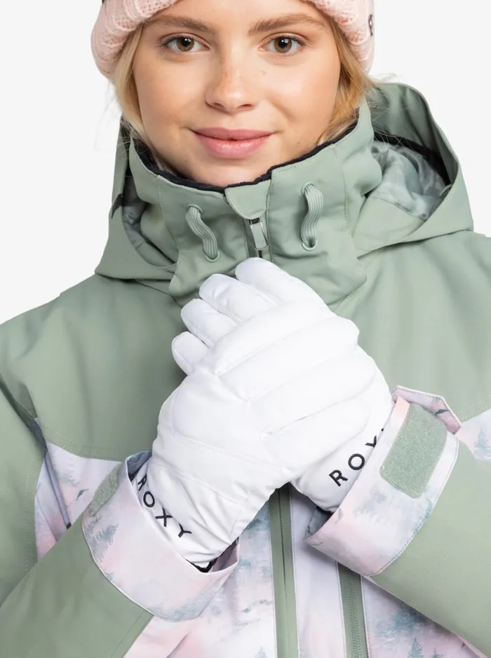 Roxy Snow Accessories Roxy Jetty Solid Insulated SnowboardSki Gloves Bright White 8211 Women