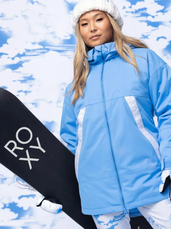 Roxy Snow Jackets Chloe Kim Technical Snow Jacket Azure Blue 8211 Women