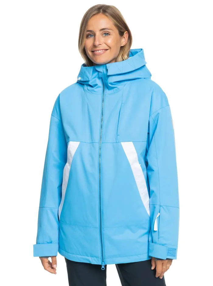 Roxy Snow Jackets Chloe Kim Technical Snow Jacket Azure Blue 8211 Women