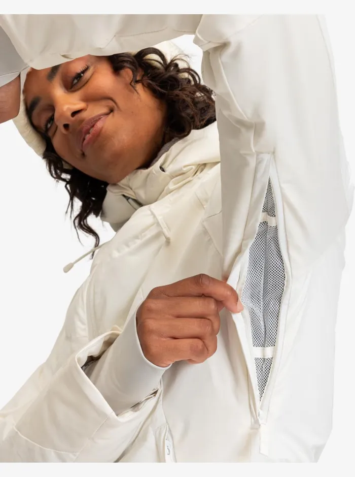 Roxy Snow Jackets Dusk WarmLink Technical Snow Jacket Egret 8211 Women