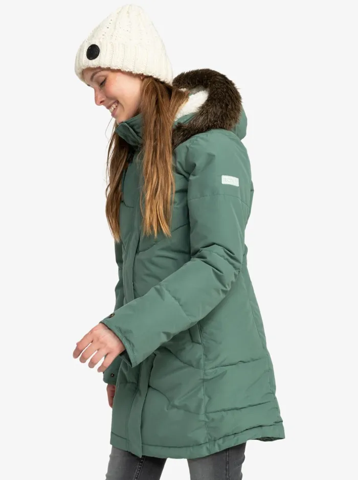 Roxy Snow Jackets Ellie Longline Winter Jacket Dark Forest 8211 Women