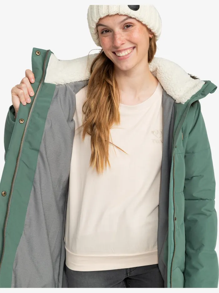 Roxy Snow Jackets Ellie Longline Winter Jacket Dark Forest 8211 Women