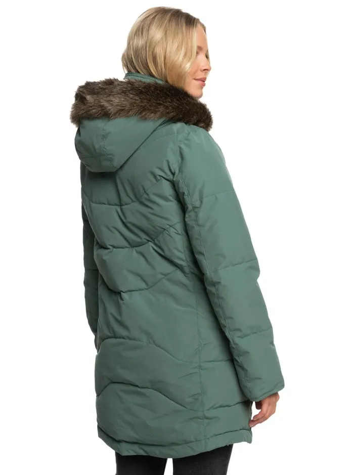 Roxy Snow Jackets Ellie Longline Winter Jacket Dark Forest 8211 Women