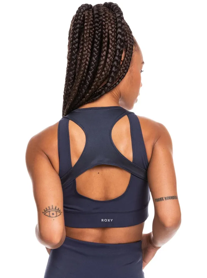 Roxy Sports Bras Interstellar Disco Medium Support Sports Bra Mood Indigo 8211 Women
