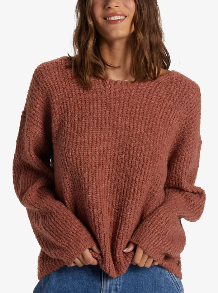 Roxy Sweaters Bombay Crew Neck Sweater Cedar Wood 8211 Women