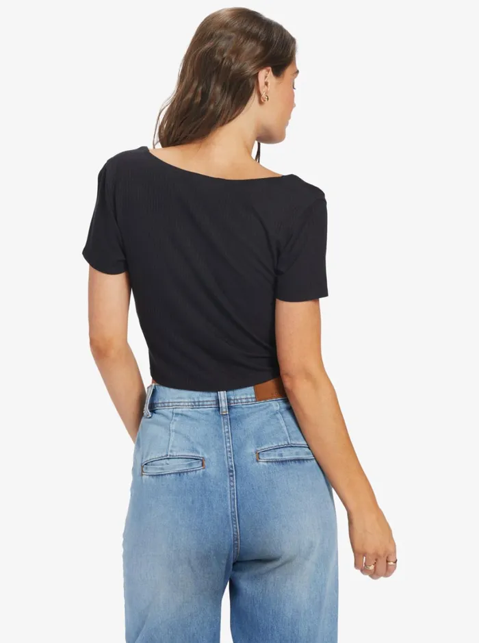 Roxy Tops Born With It Crop Top Anthracite 8211 Women