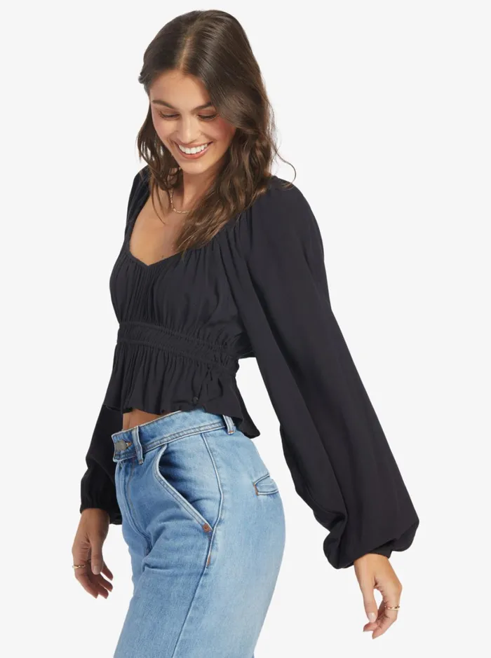 Roxy Tops Cool Winds Woven Top Woven Shirt Anthracite 8211 Women