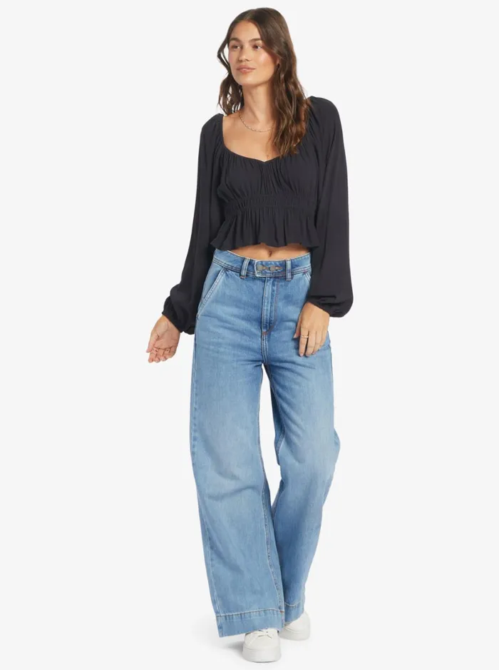 Roxy Tops Cool Winds Woven Top Woven Shirt Anthracite 8211 Women