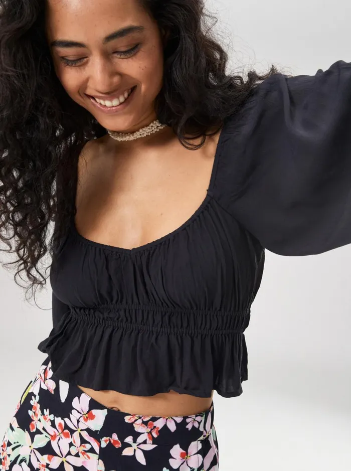 Roxy Tops Cool Winds Woven Top Woven Shirt Anthracite 8211 Women