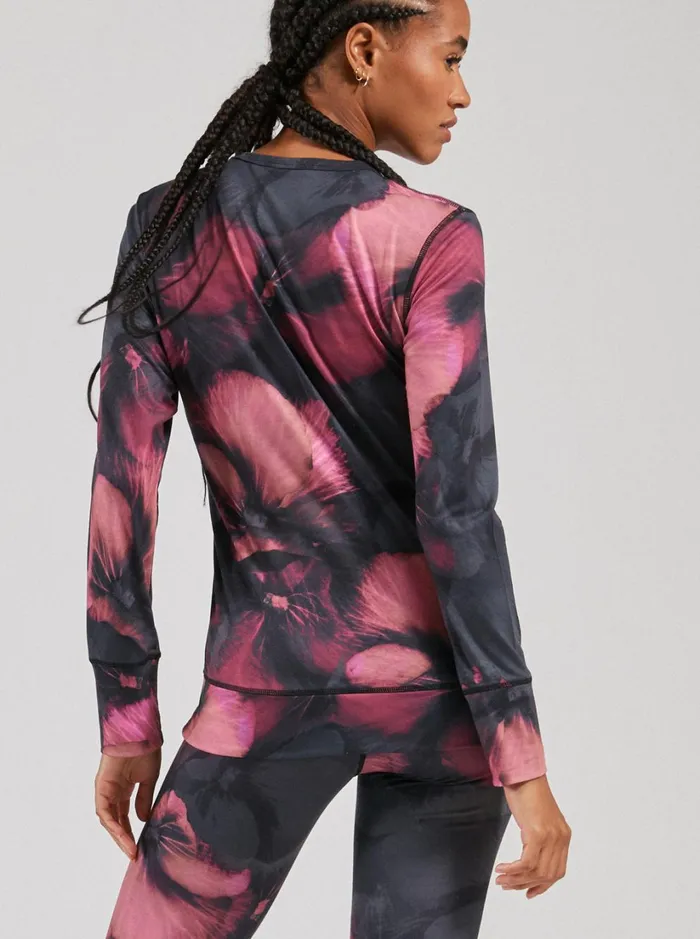 Roxy Tops Daybreak Technical Base Layer Top True Black Pansy Pansy 8211 Women