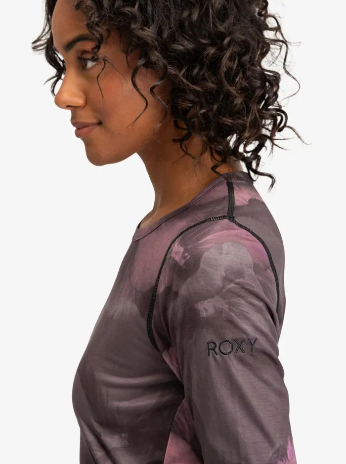 Roxy Tops Daybreak Technical Base Layer Top True Black Pansy Pansy 8211 Women