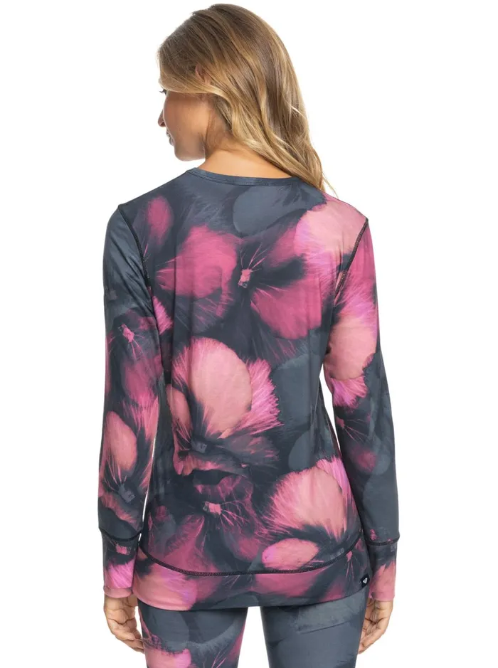 Roxy Tops Daybreak Technical Base Layer Top True Black Pansy Pansy 8211 Women