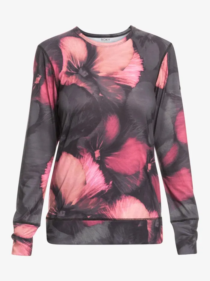 Roxy Tops Daybreak Technical Base Layer Top True Black Pansy Pansy 8211 Women