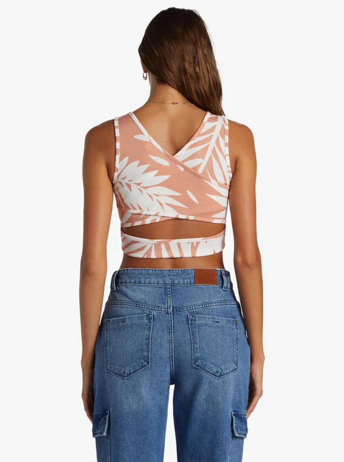 Roxy Tops Good Keepsake Crop Top Cafe Creme Palmeria 8211 Women