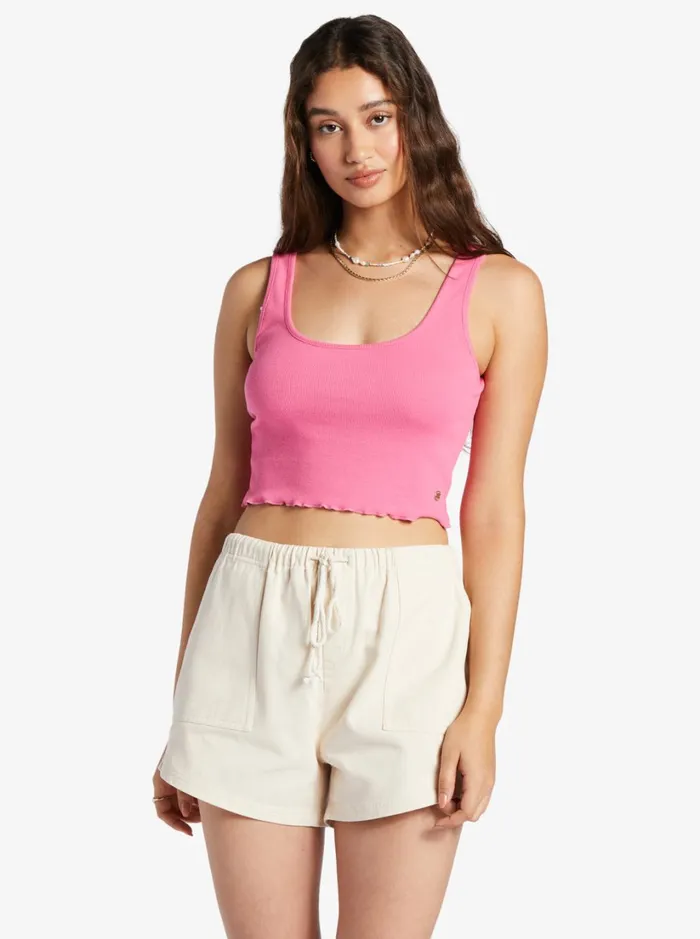 Roxy Tops Keep It Wavy Tank Top Shocking Pink 8211 Women