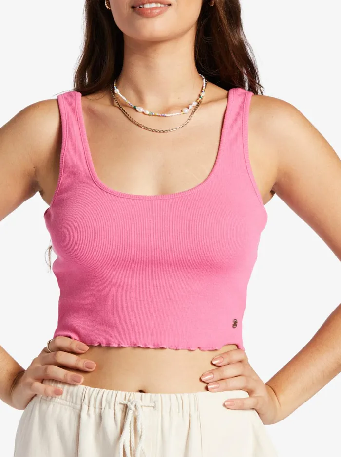 Roxy Tops Keep It Wavy Tank Top Shocking Pink 8211 Women