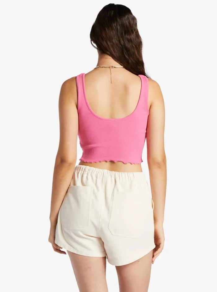 Roxy Tops Keep It Wavy Tank Top Shocking Pink 8211 Women