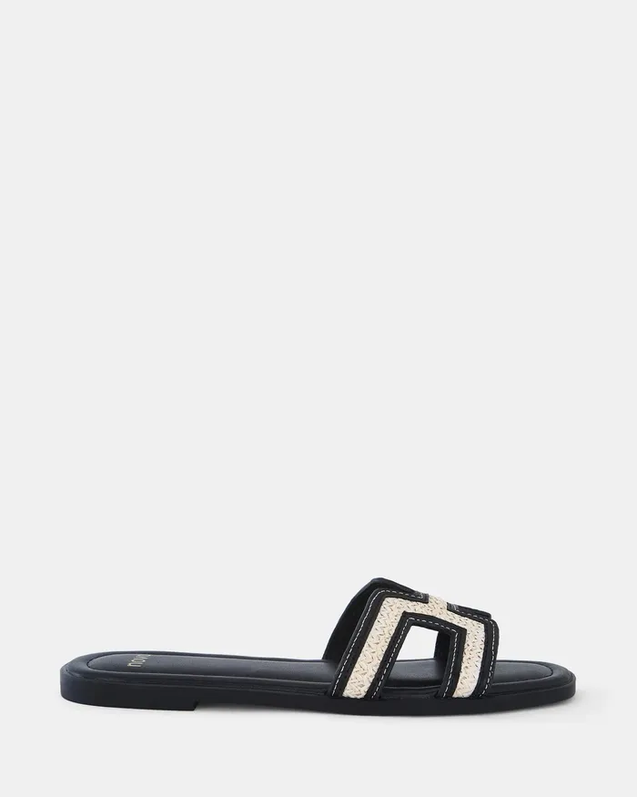 SACHIE RAFFIA Flat Sandals Women Flat Sandals NOVO Shoes